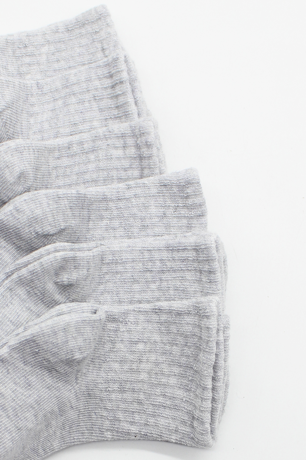 Bistyle 6-Pairs Combed Flat Quarter Socks (24-36 m) Grey - Image 5