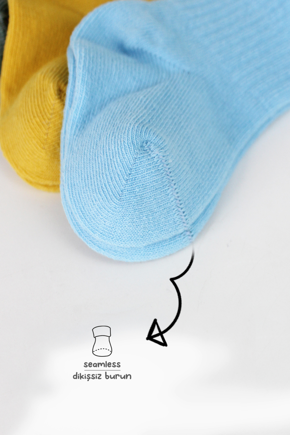 Bistyle Colors 6-Pairs Combed Flat Quarter Socks (0-6 m) Colored - Image 4