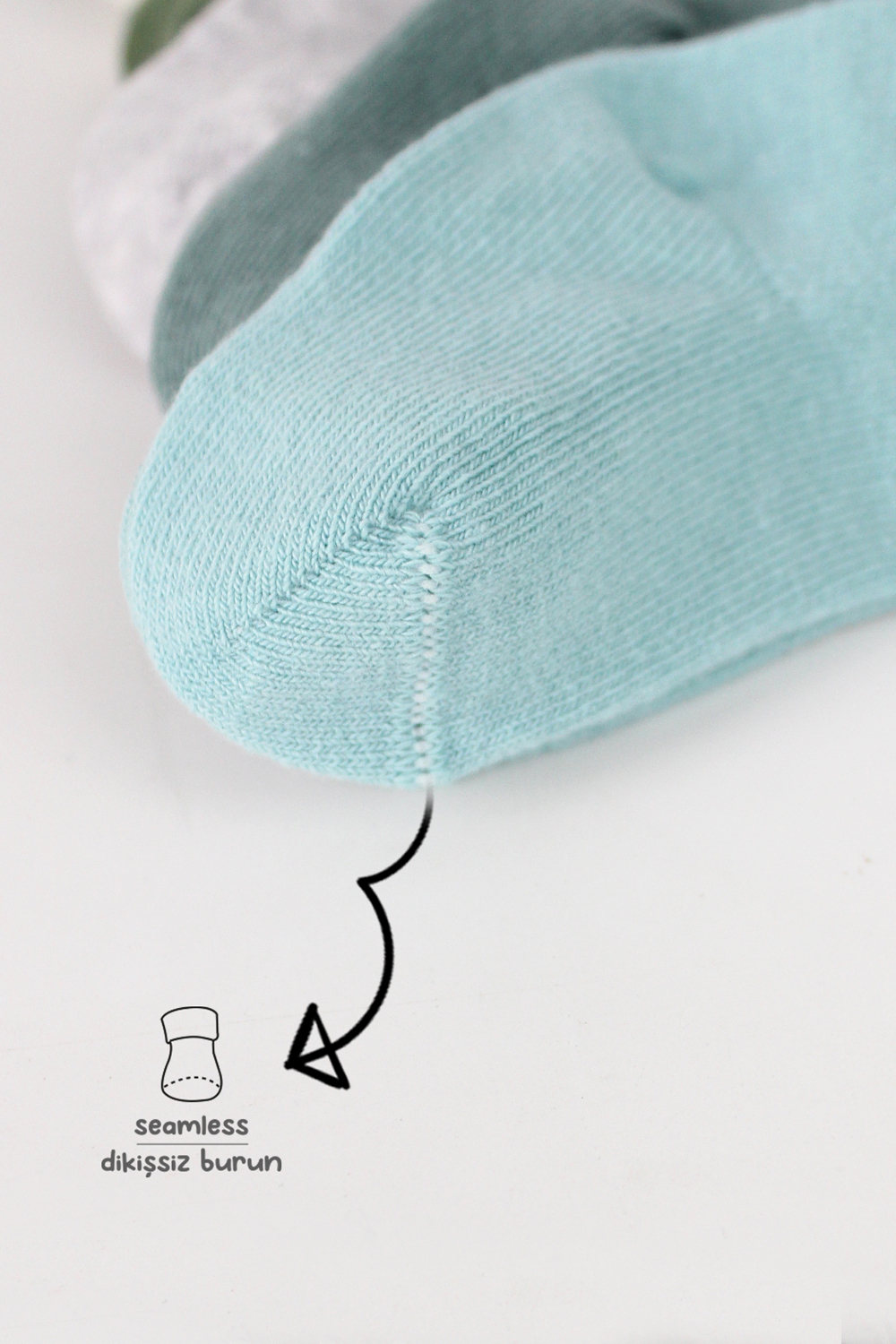 Bistyle Colors 6-Pairs Combed Flat Quarter Socks (0-6 m) Colored - Image 4