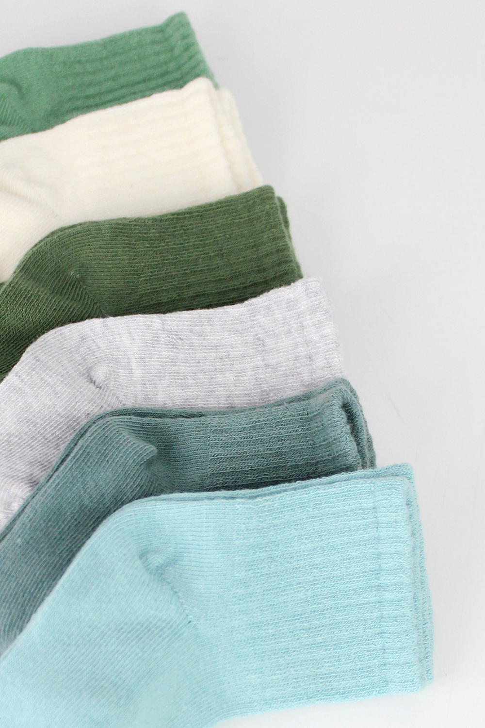 Bistyle Colors 6-Pairs Combed Flat Quarter Socks (0-6 m) Colored - Image 5