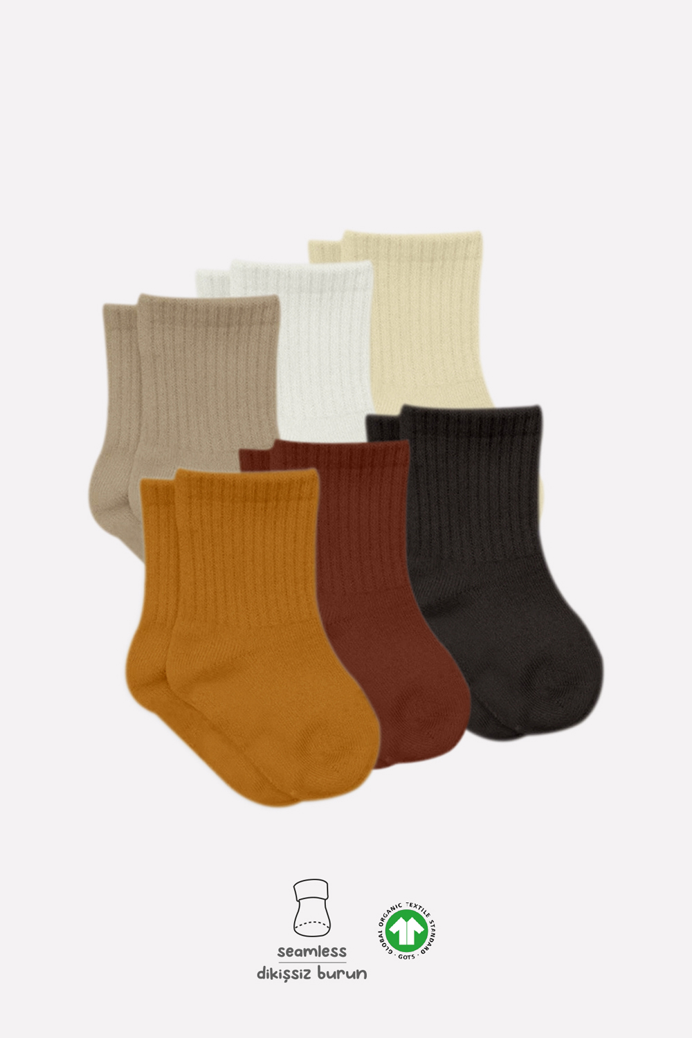 Bistyle Colors 6-Pairs Combed Flat Quarter Socks (24-36 m) Colored - Image 3