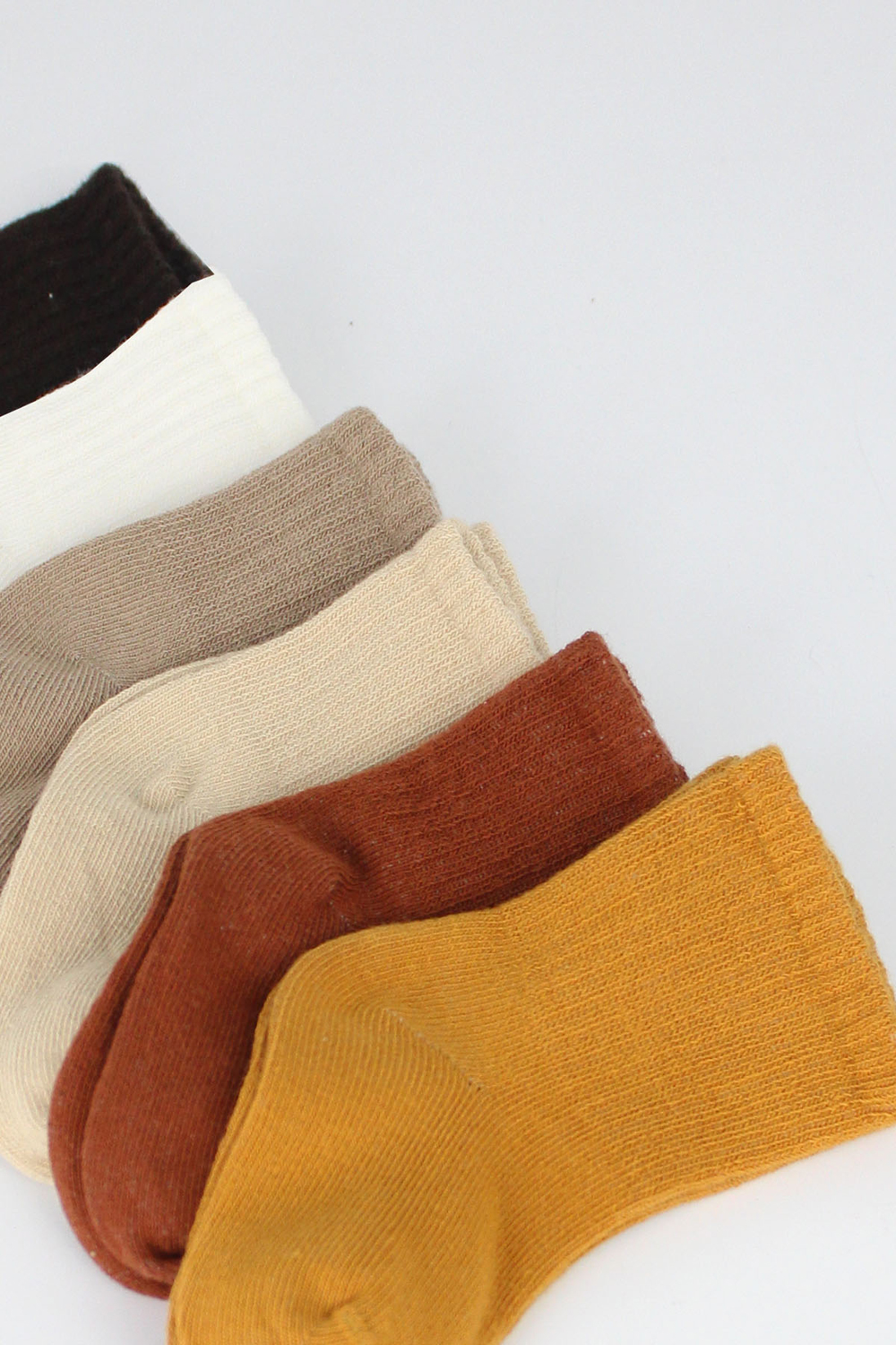 Bistyle Colors 6-Pairs Combed Flat Quarter Socks (24-36 m) Colored - Image 5