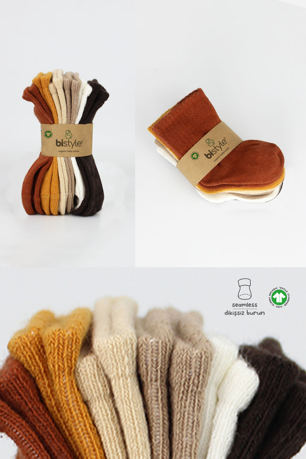 Bistyle Colors 6-Pairs Combed Flat Quarter Socks (24-36 m) Colored - Image 7