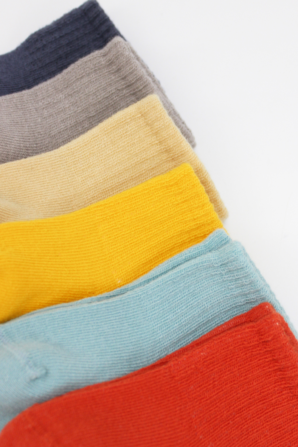 Bistyle Colors 6-Pairs Combed Flat Quarter Socks (12-24 m) Colored - Image 5