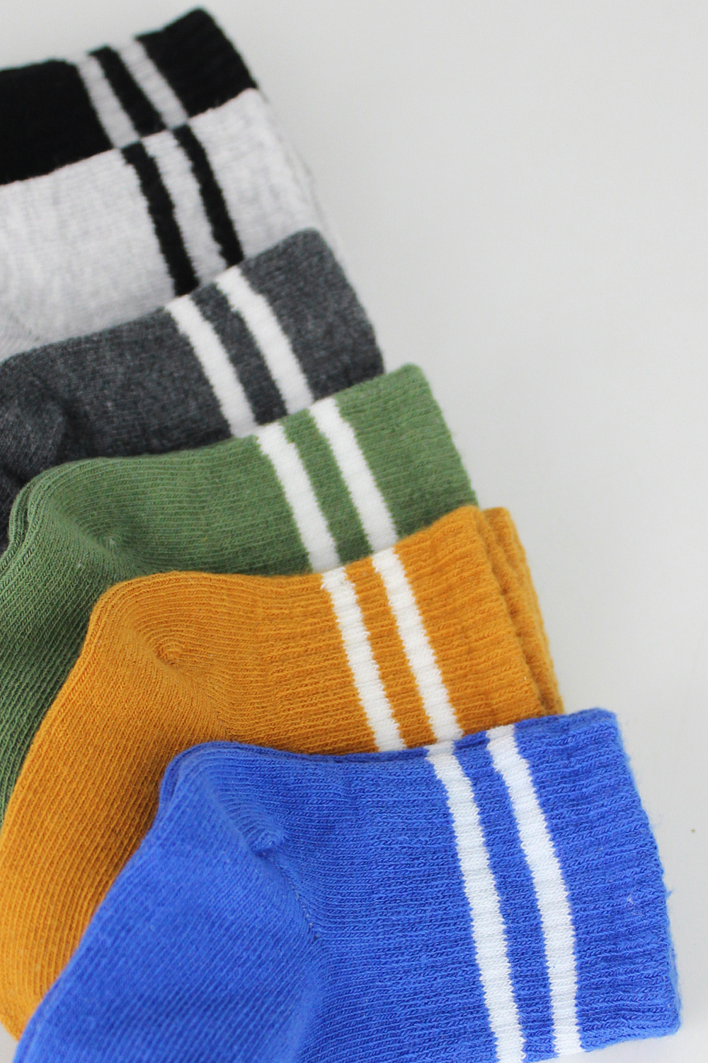 Bistyle 6-Pairs Combed Circlip Quarter Socks (12-24 m) Colored - Image 5