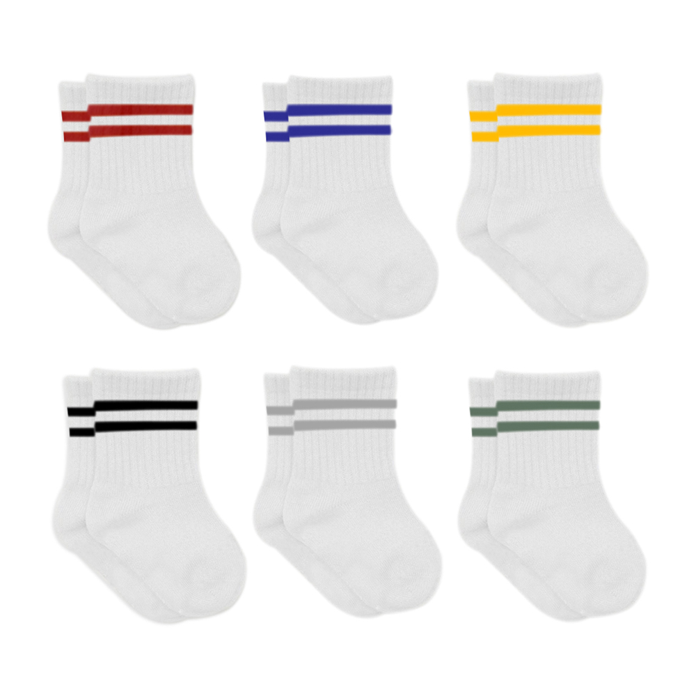 Bistyle 6-Pairs Combed Circlip Quarter Socks (0-6 m) Colored