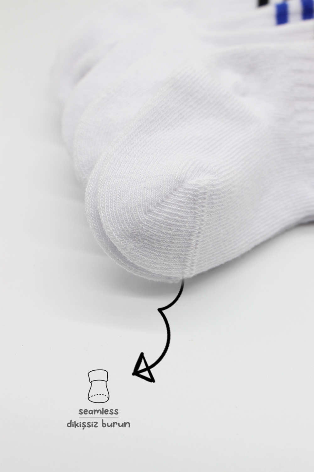 Bistyle 6-Pairs Combed Circlip Quarter Socks (0-6 m) Colored - Image 4