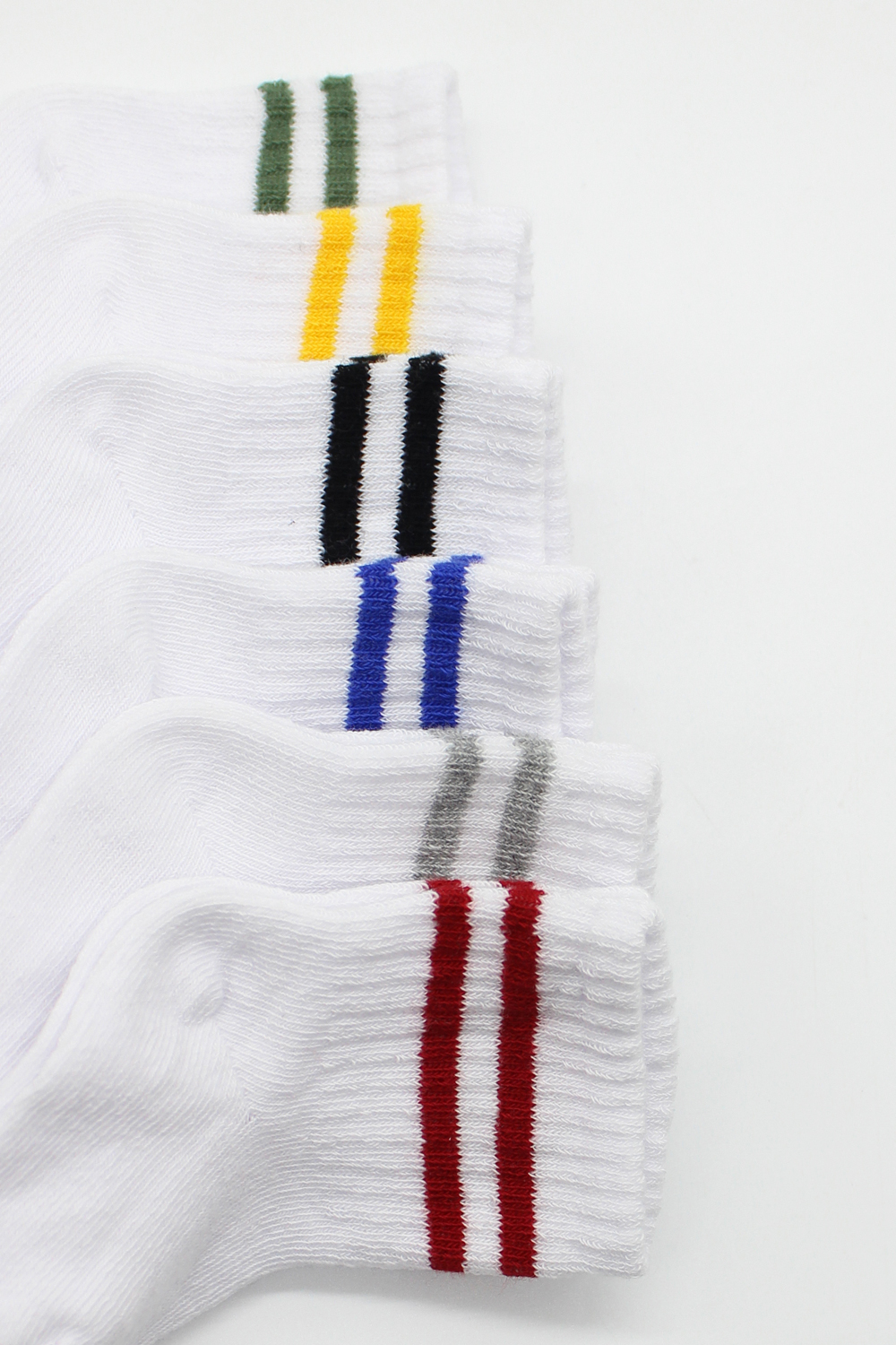 Bistyle 6-Pairs Combed Circlip Quarter Socks (0-6 m) Colored - Image 5