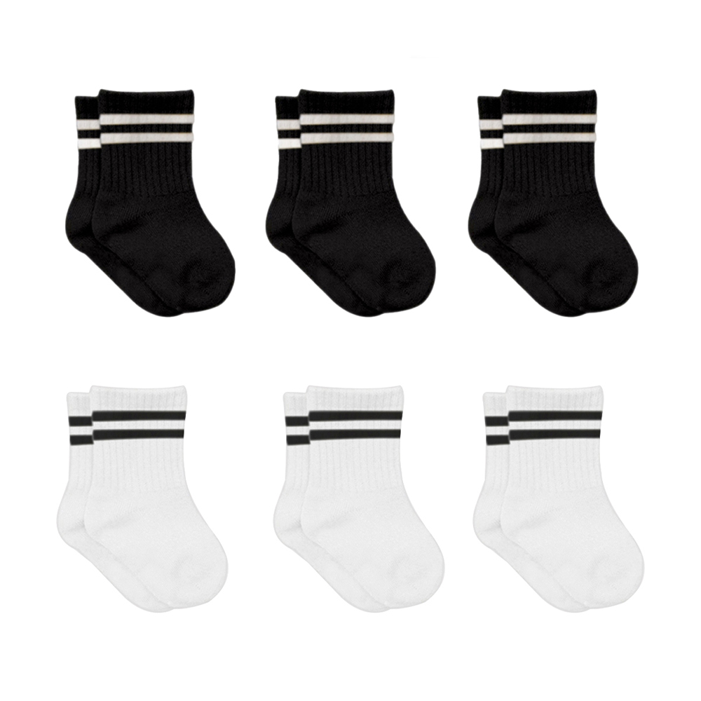 Bistyle 6-Pairs Combed Circlip Quarter Socks (0-6 m) Colored
