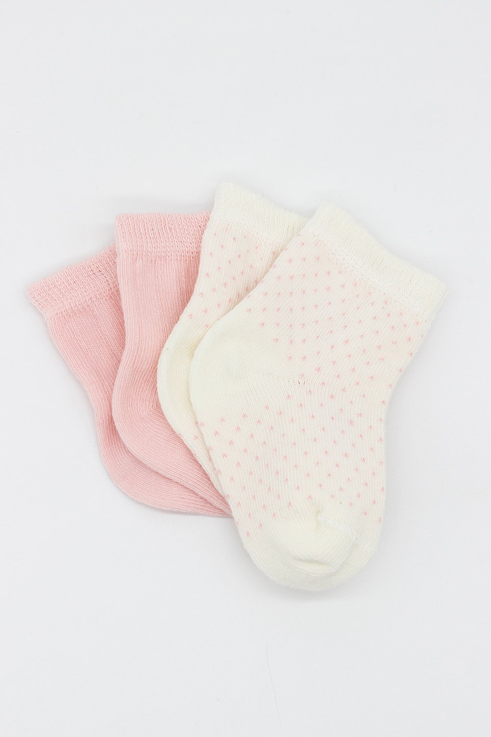 Bistyle Organic 2-Pairs Combed Socks (0-6 m) Pink - Image 3