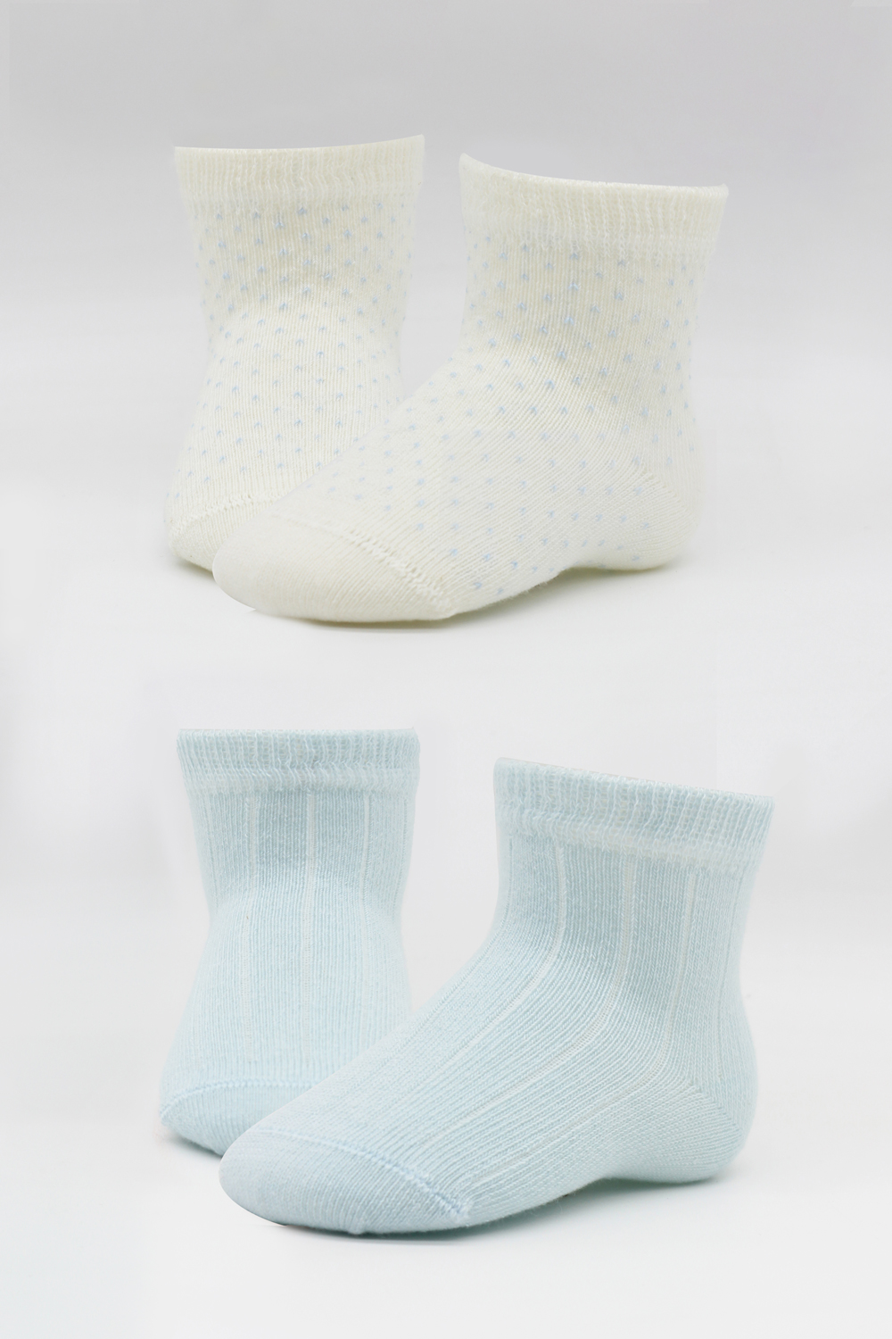 Bistyle Organic 2-Pairs Combed Socks (12-24 m) Blue - Image 5