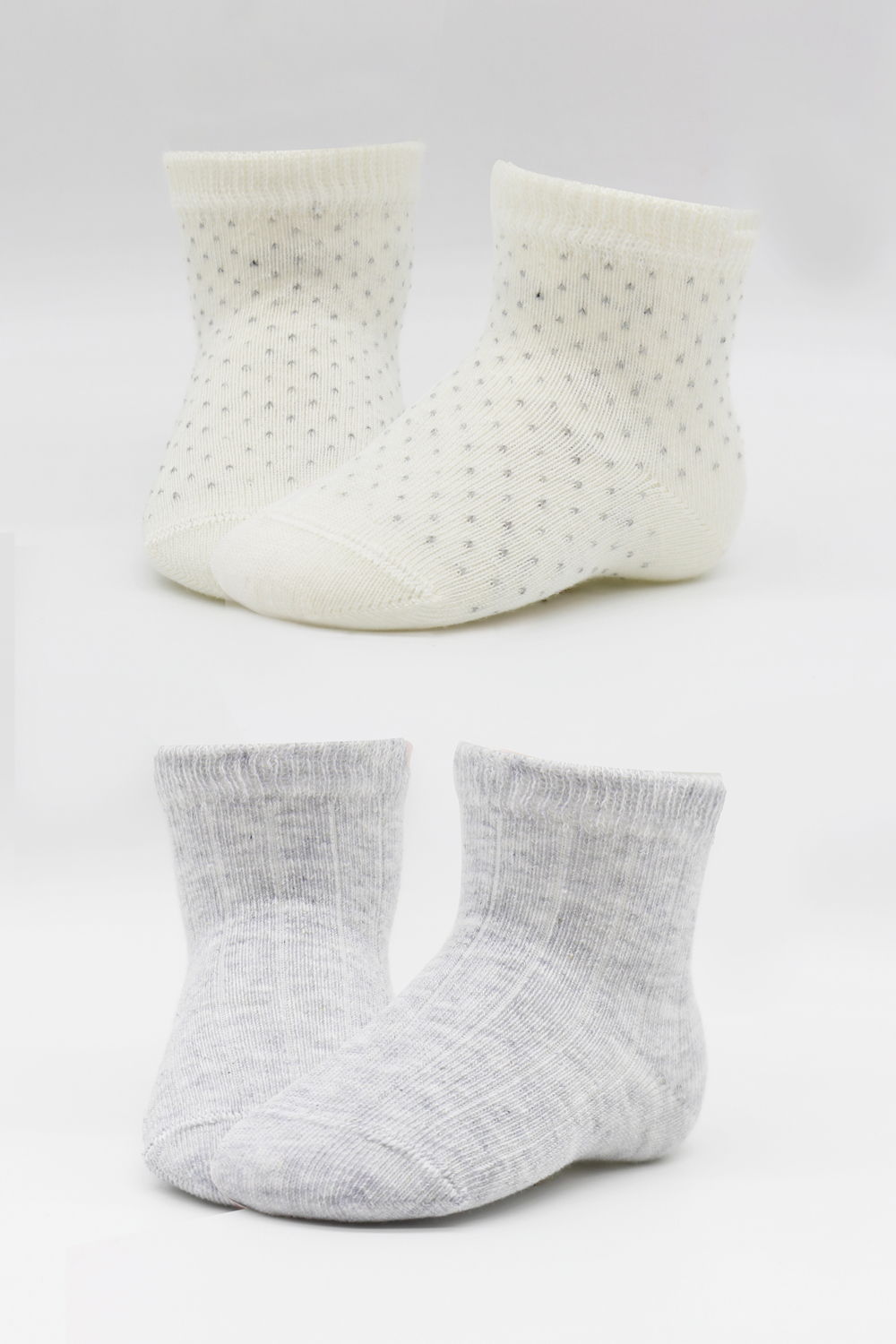 Bistyle Organic 2-Pairs Combed Socks (24-36 m) Grey - Image 5