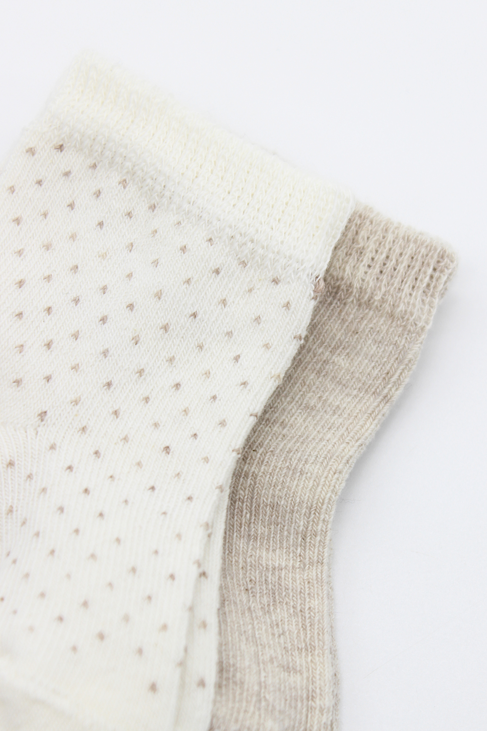 Bistyle Organic 2-Pairs Combed Socks (0-6 m) Beige - Image 6