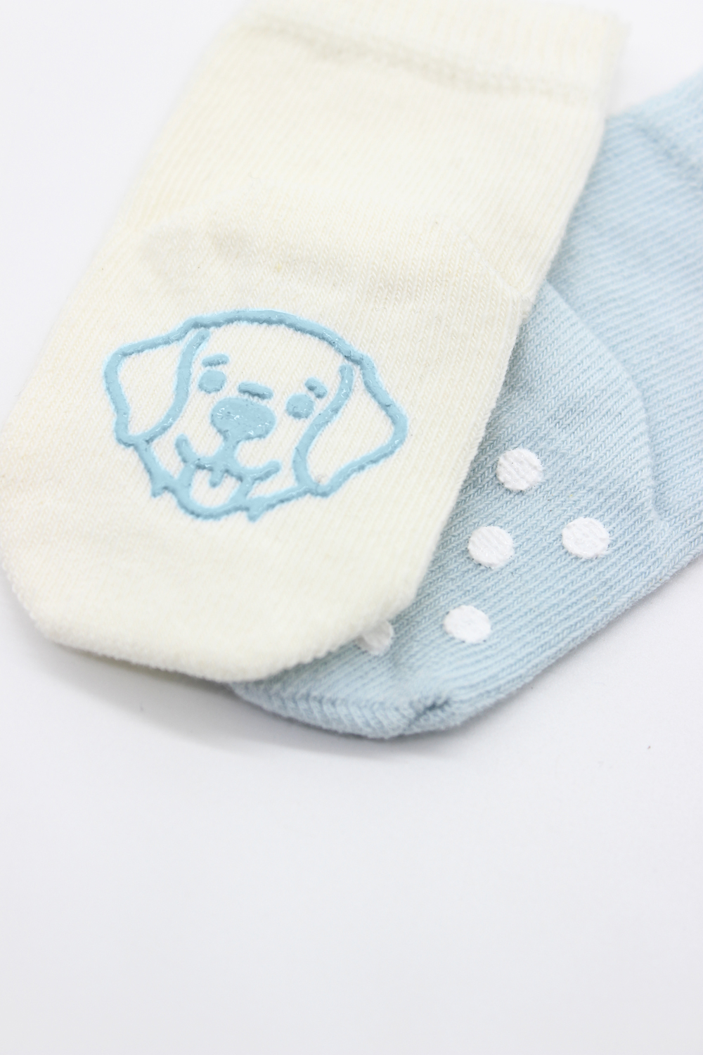 Bistyle Organic 2-Pairs Combed Non-slip Socks (24-36 m) Blue - Image 4