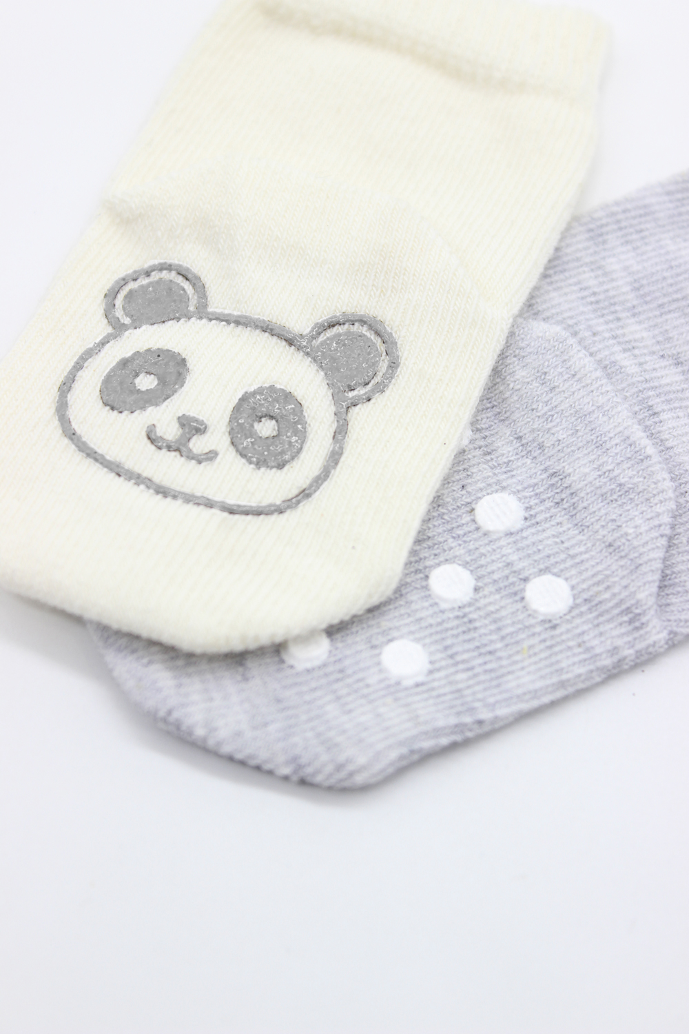 Bistyle Organic 2-Pairs Combed Non-slip Socks (24-36 m) Grey - Image 4