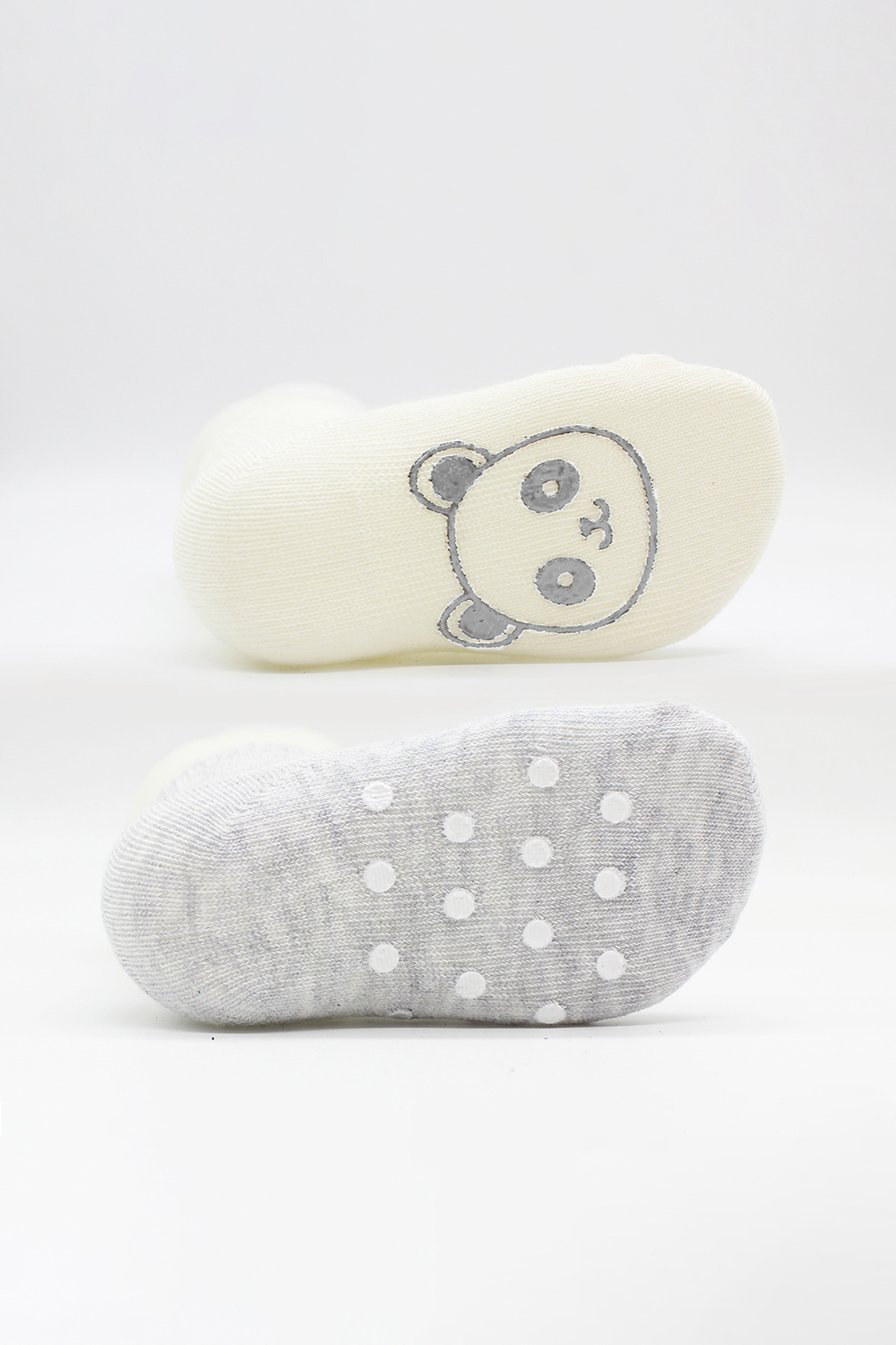 Bistyle Organic 2-Pairs Combed Non-slip Socks (24-36 m) Grey - Image 6