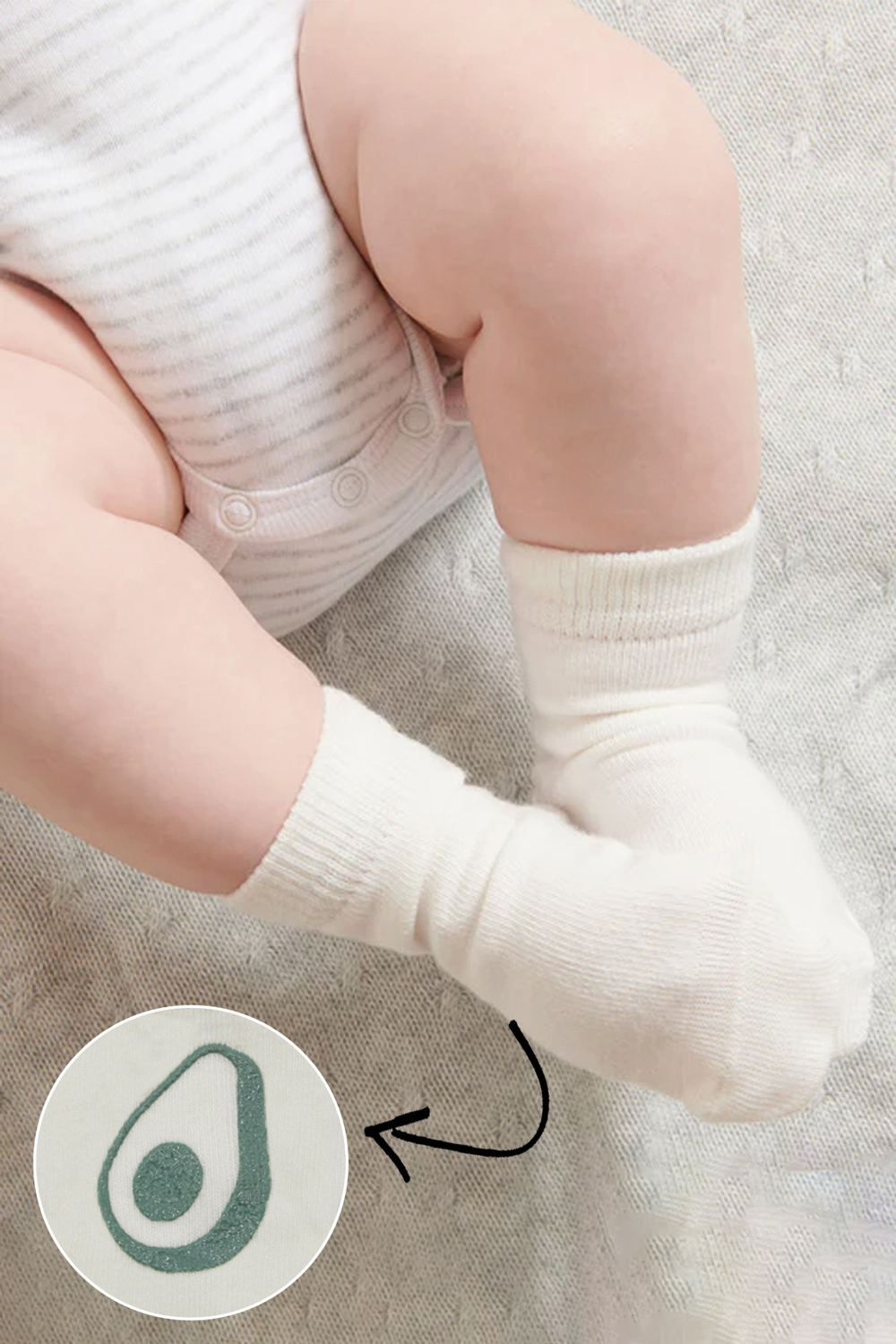 Bistyle Organic 2-Pairs Combed Non-slip Socks (24-36 m) Green - Image 5