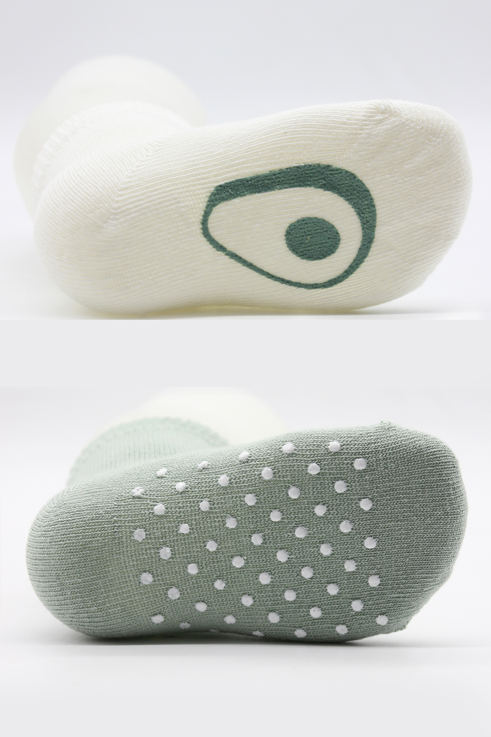 Bistyle Organic 2-Pairs Combed Non-slip Socks (24-36 m) Green - Image 6