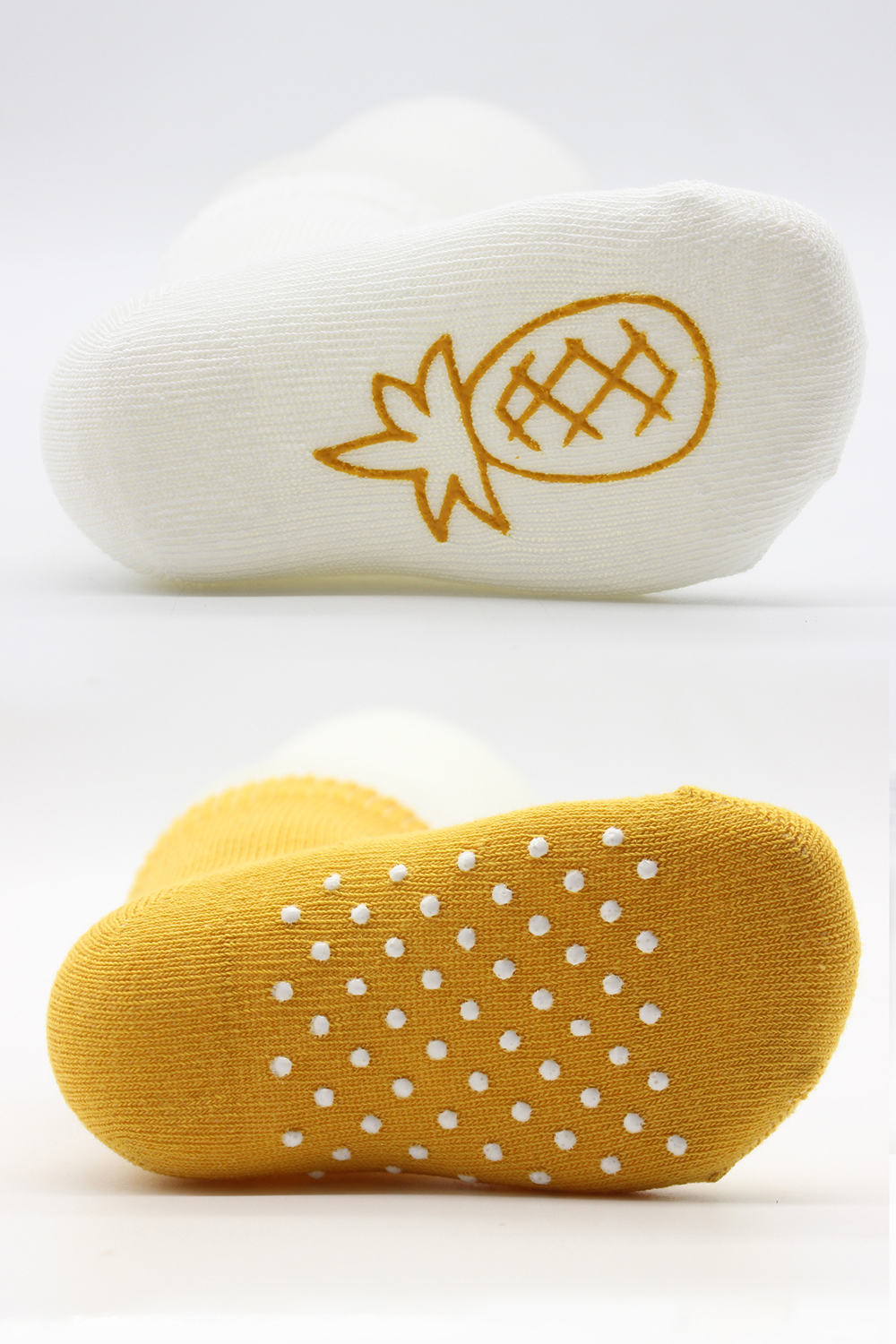 Bistyle Organic 2-Pairs Combed Non-slip Socks (12-24 m) Yellow - Image 6