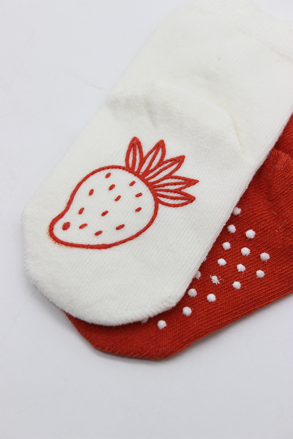 Bistyle Organic 2-Pairs Combed Non-slip Socks (12-24 m) Red - Image 4