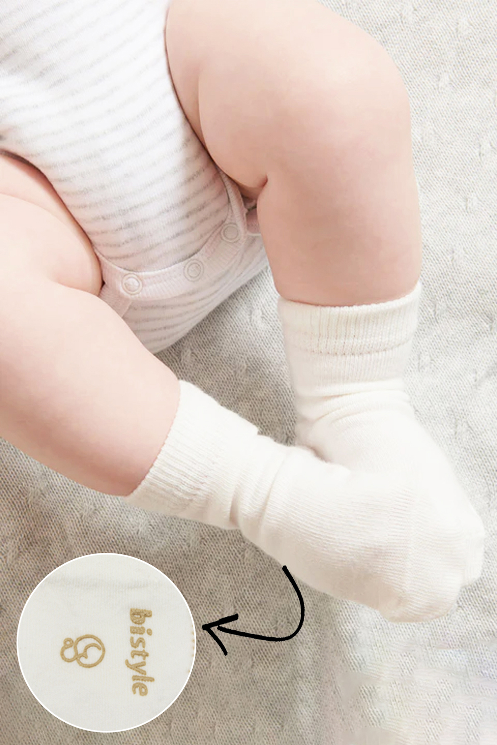 Bistyle Organic 3-Pairs Basic Socks (0-3 m) Brown - Image 5