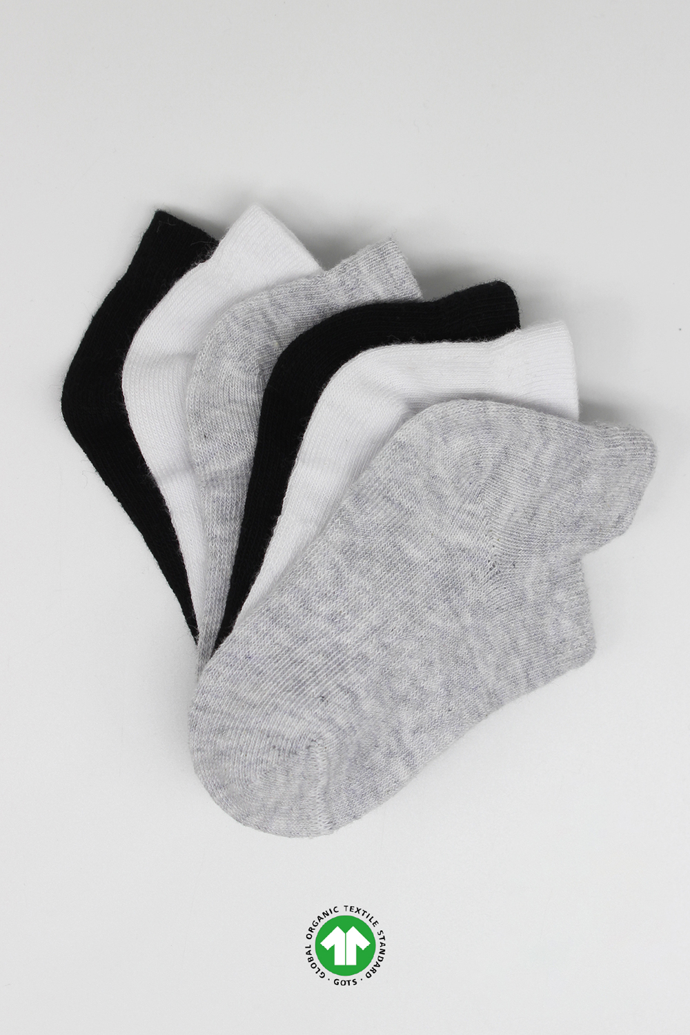 Bistyle 6-Pairs Combed Liner Socks (24-36 m) (Black, Grey, Beige) - Image 5