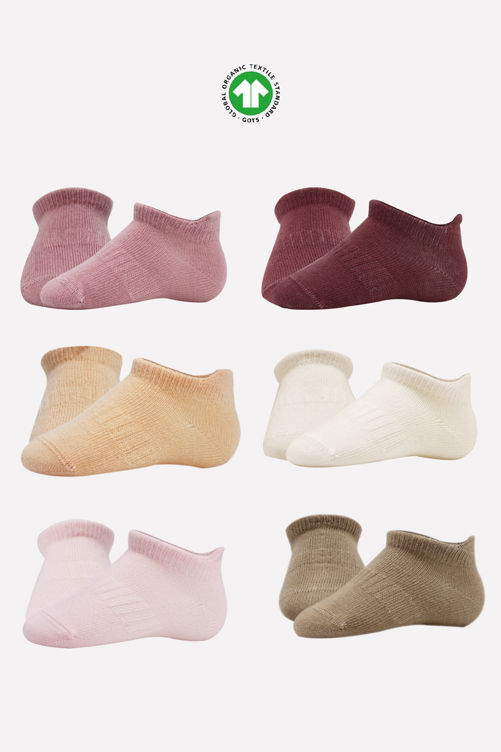 Bistyle 6-Pairs Combed Liner Socks (0-6 m) Colored - Image 6