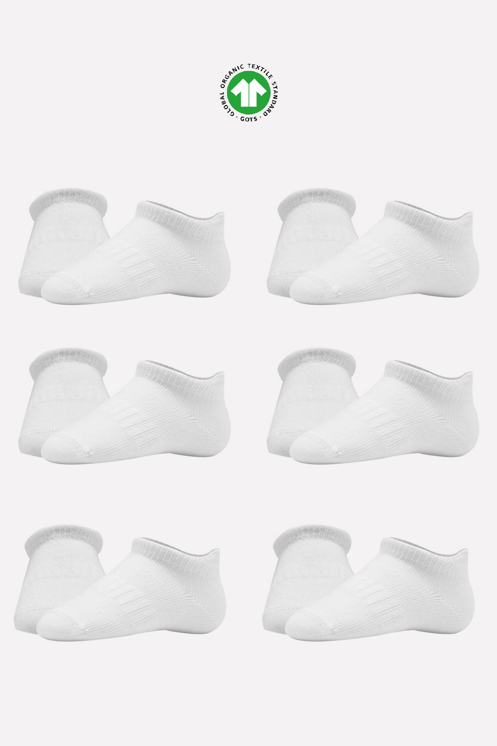 Bistyle 6-Pairs Combed Liner Socks (24-36 m) White - Image 6