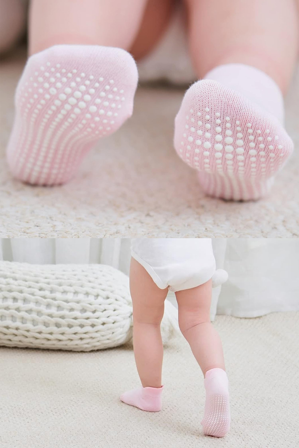 BiÌstyle 6-Pairs Combed Non-Slip Liner Socks (12-24 m) Colored - Image 5