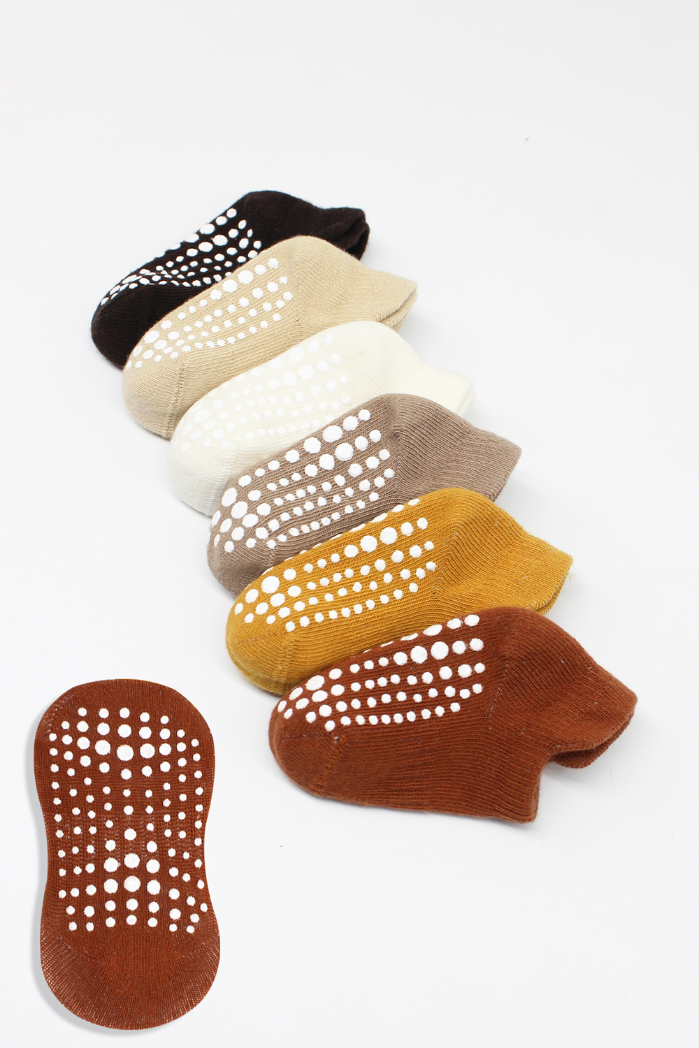 BiÌstyle 6-Pairs Combed Non-Slip Liner Socks (12-24 m) Colored - Image 3