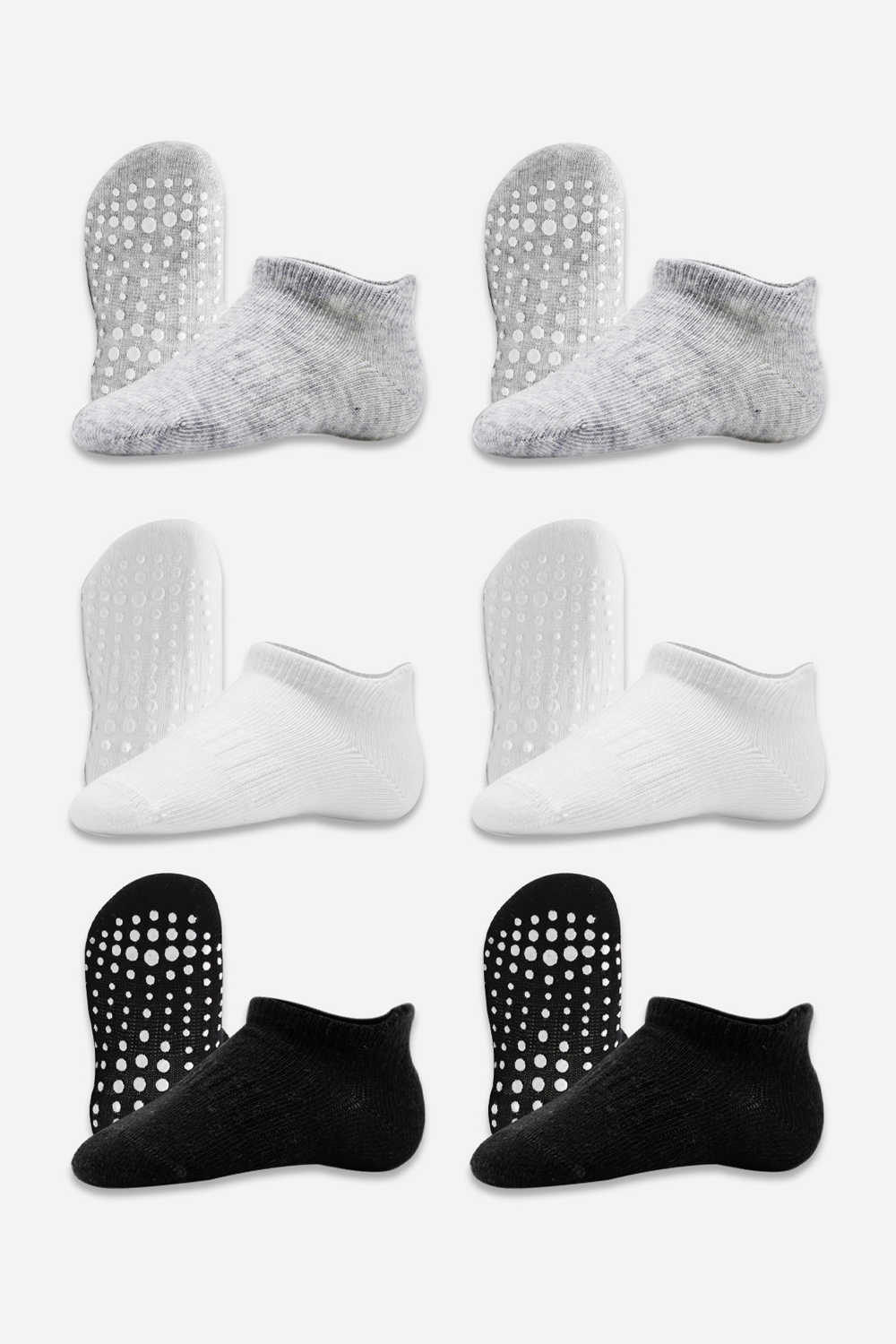 BiÌstyle 6-Pairs Combed Non-Slip Liner Socks (0-6 m) Colored - Image 6