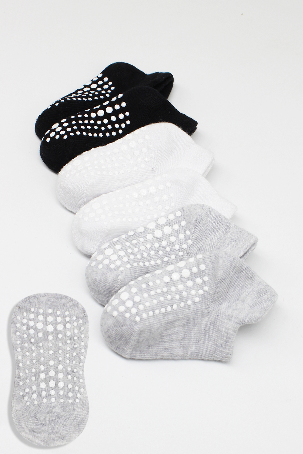 BiÌstyle 6-Pairs Combed Non-Slip Liner Socks (12-24 m) Colored - Image 3