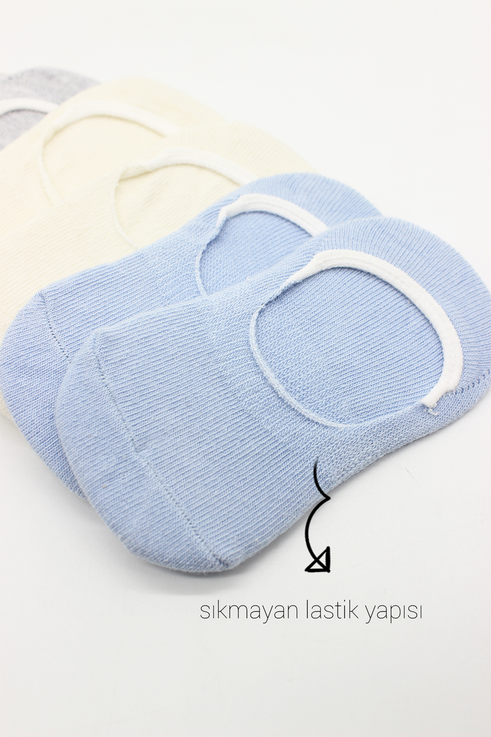 Bistyle 6-Pairs Baby Ballerina Socks (24-36 m) (Grey, Beige, Blue) - Image 4