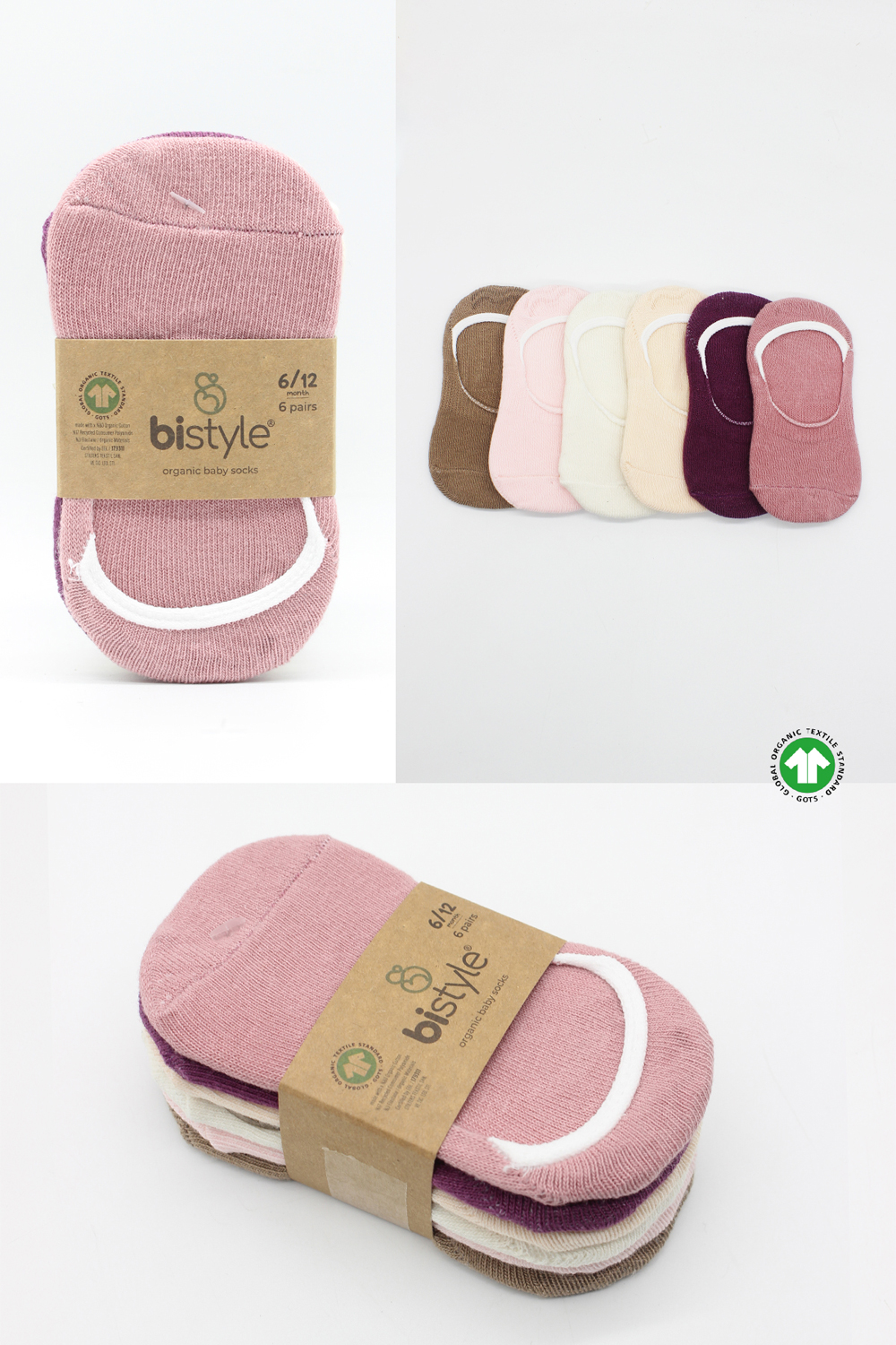 Bistyle 6-Pairs Baby Ballerina Socks (0-6 m) Colored - Image 6