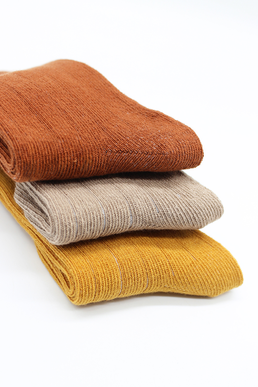 Bistyle 3-Pairs Knee Socks (6-12 m) (Orange, Brown, Yellow) - Image 5