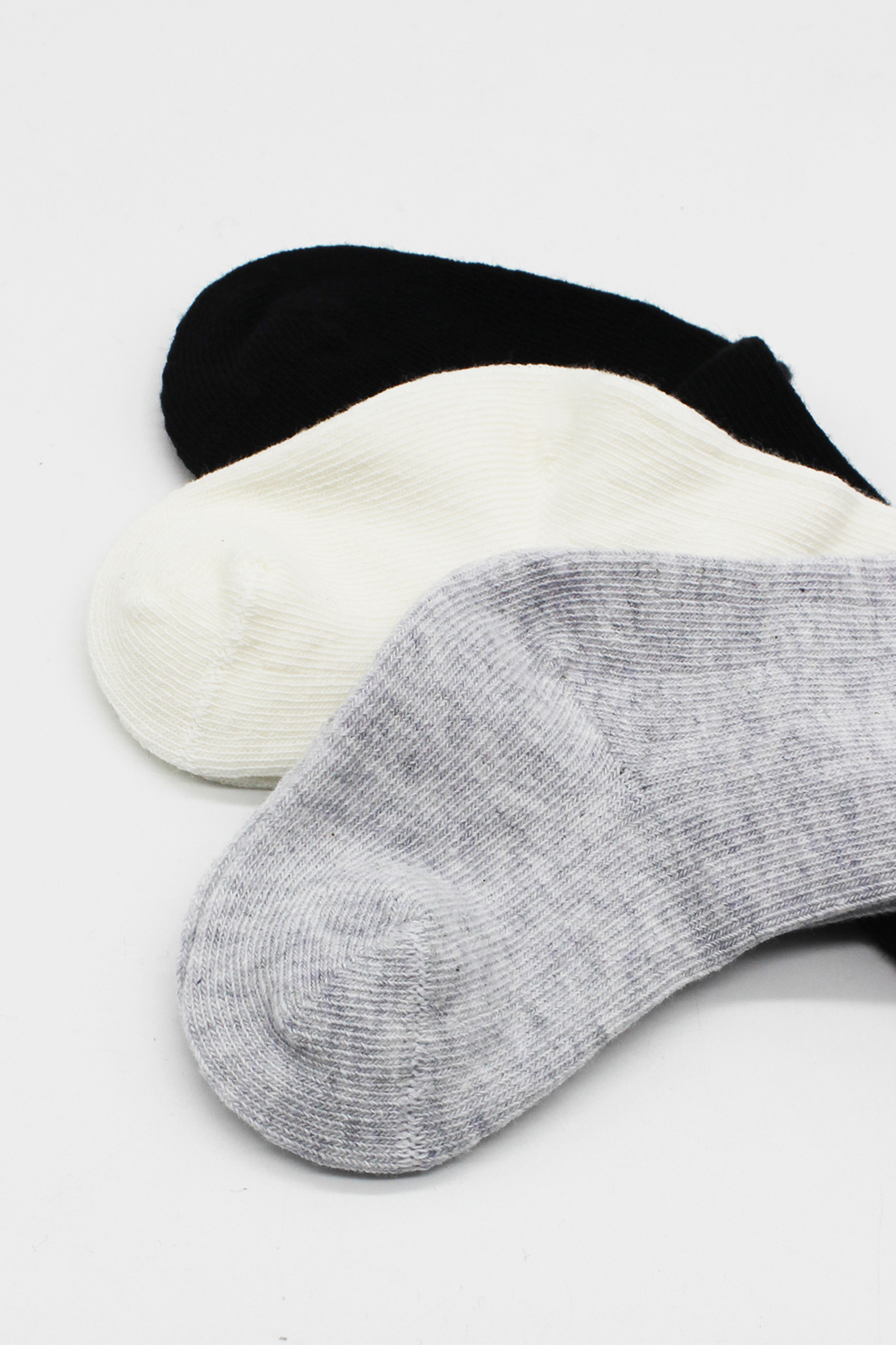 Bistyle 3-Pairs Knee Socks (12-24 m) (Black, Grey, Beige) - Image 3