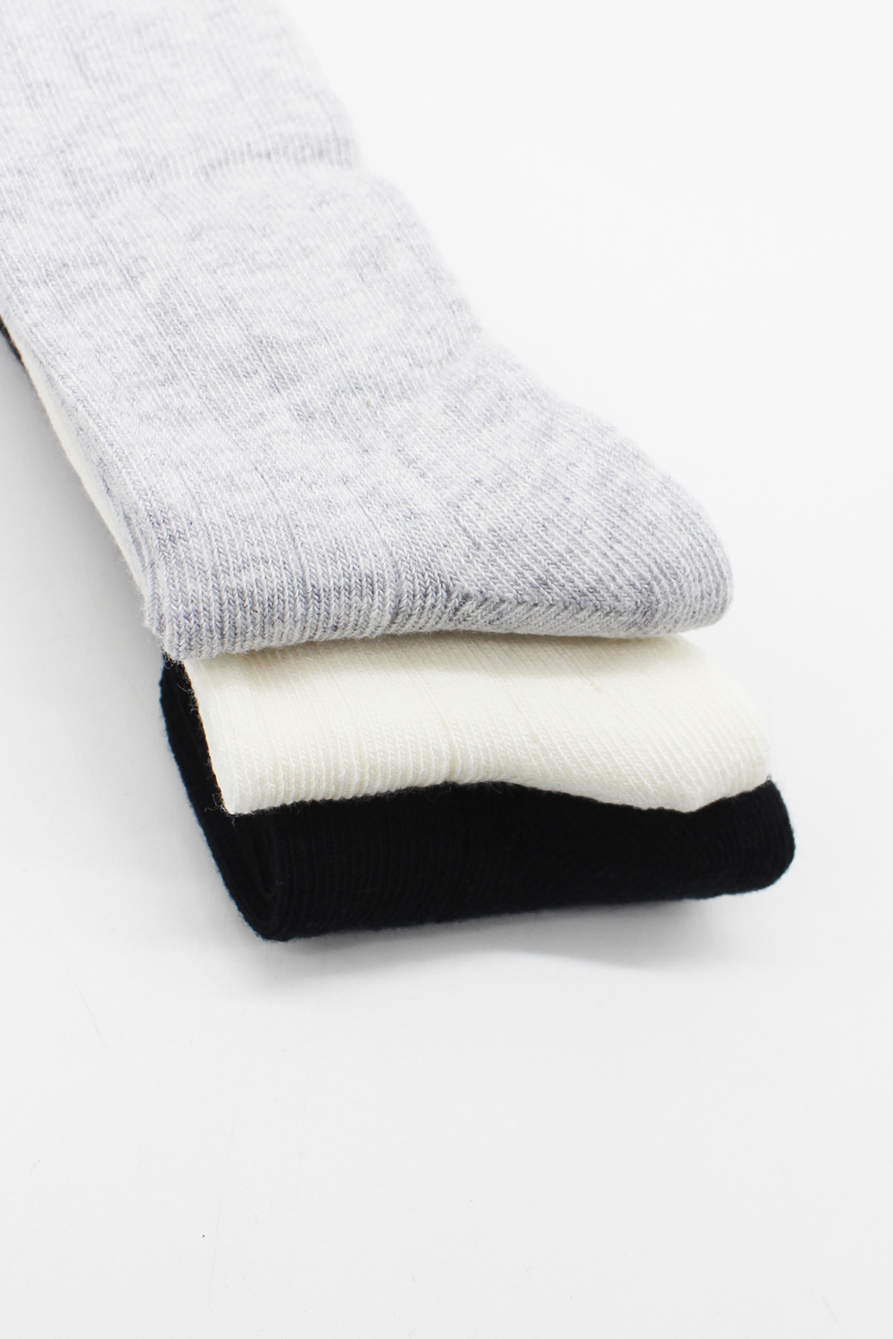 Bistyle 3-Pairs Knee Socks (12-24 m) (Black, Grey, Beige) - Image 5