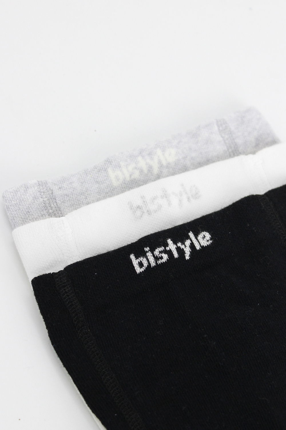 Bistyle 3-Pairs Combed Cotton Tights (6-12) (Black, Grey, White) - Image 6