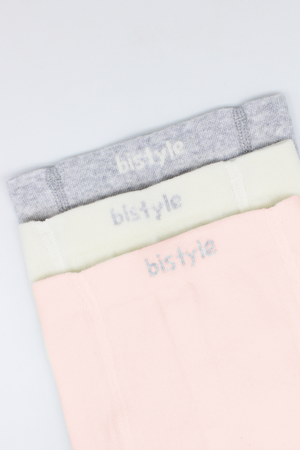 Bistyle 3-Pairs Combed Cotton Tights (6-12) (Pink, Grey, Beige) - Image 4