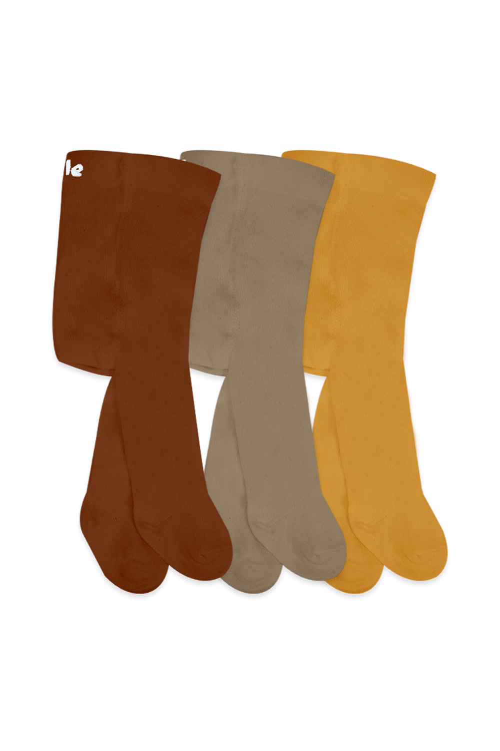 Bistyle 3-Pairs Combed Cotton Tights (0-6) (Orange, Brown, Yellow) - Image 4