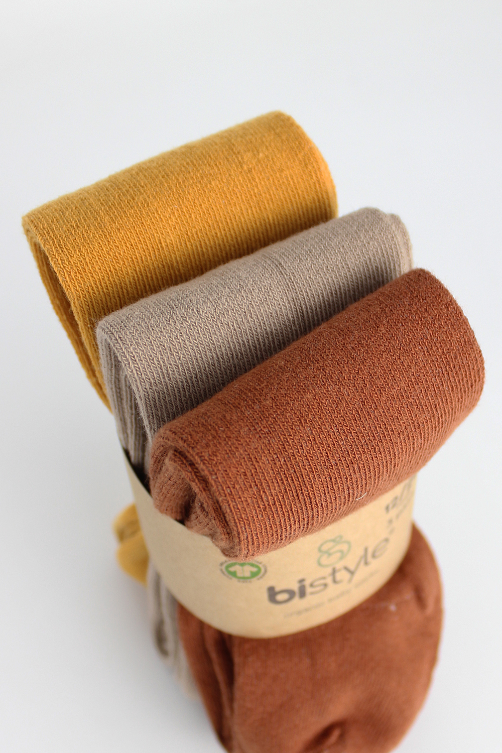 Bistyle 3-Pairs Combed Cotton Tights (0-6) (Orange, Brown, Yellow) - Image 7