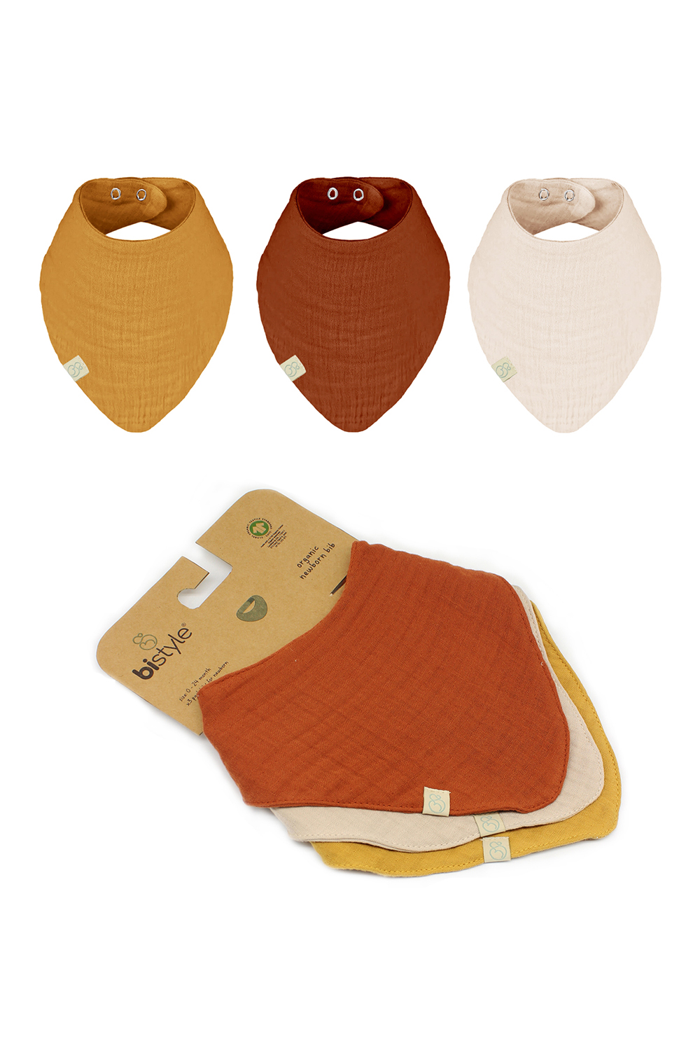 Bistyle Organic Muslin Baby Scarf (0-24 m) Colored - Image 9