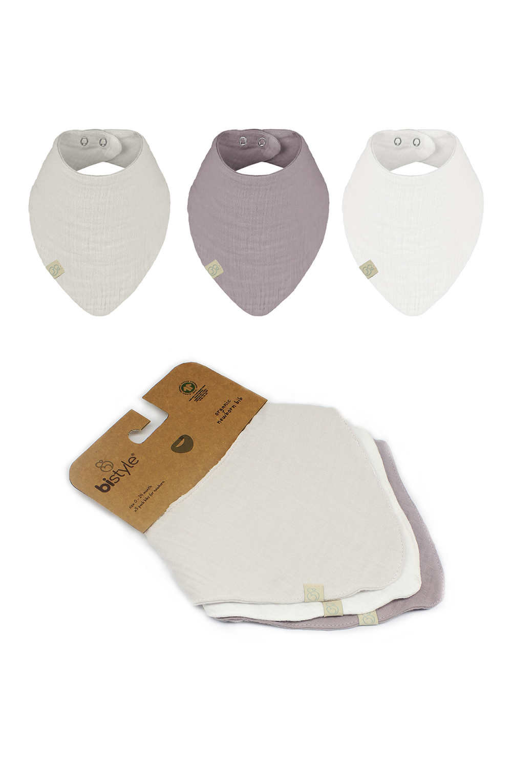 Bistyle Organic Muslin Baby Scarf (0-24 m) Light - Image 9