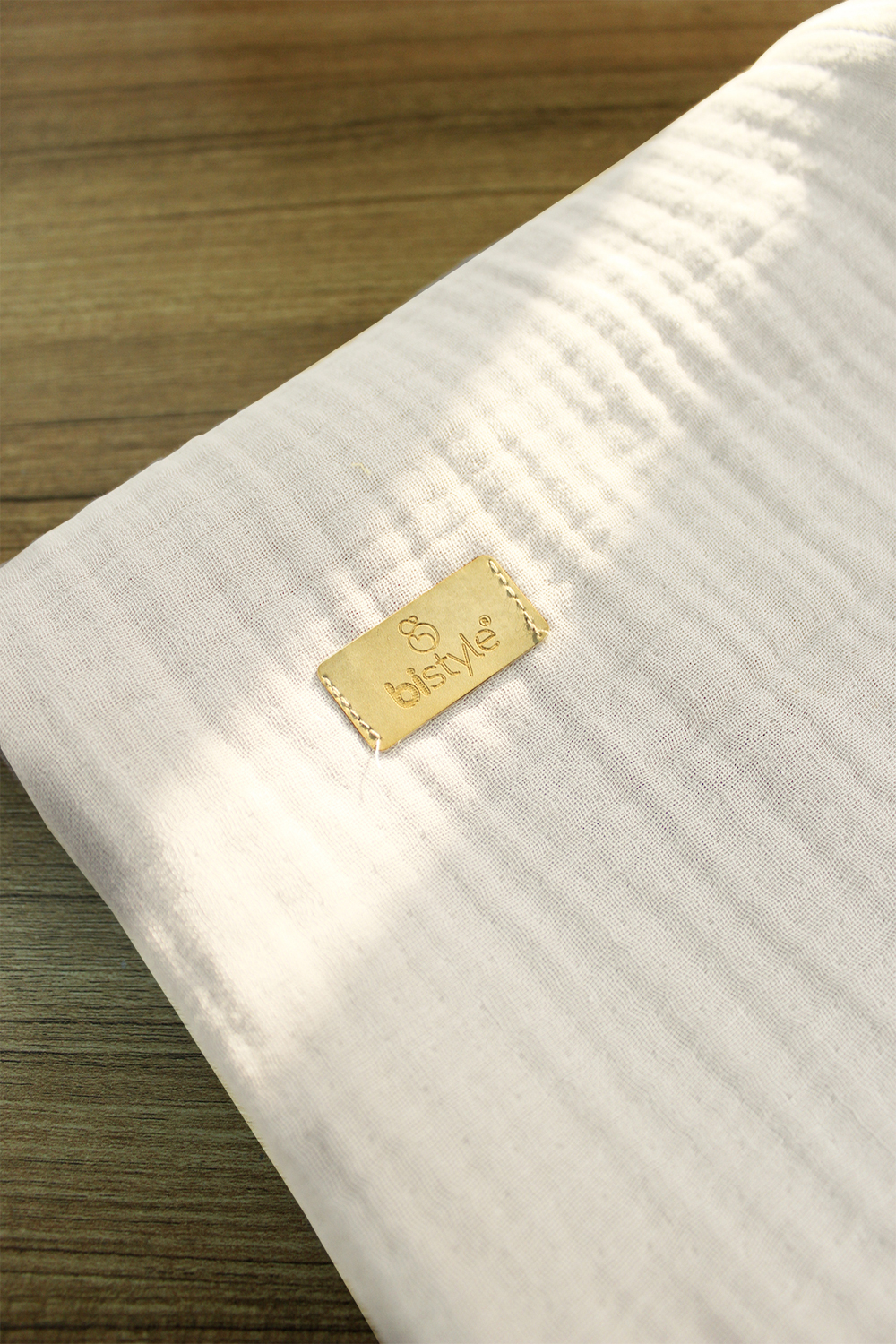 Bistyle Organic Muslin 4 Layers Blanket (120x120 cm) Cream - Image 6