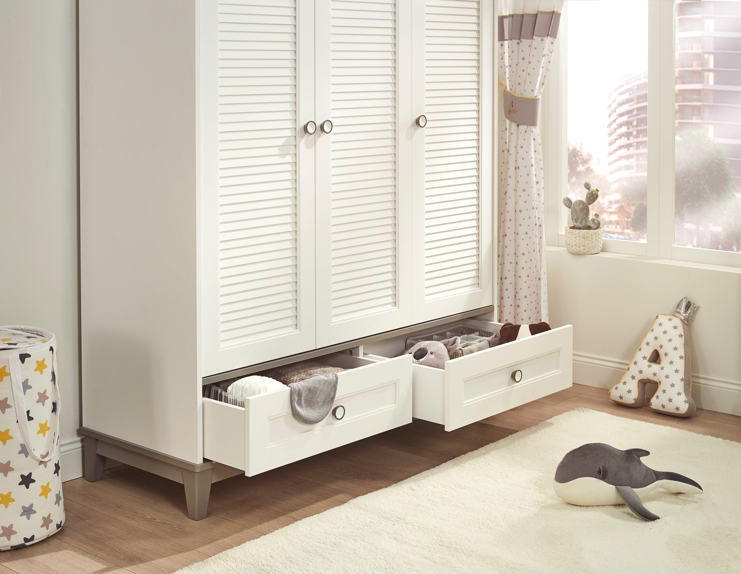 Almila Mia 3 Doors Wardrobe - Image 9