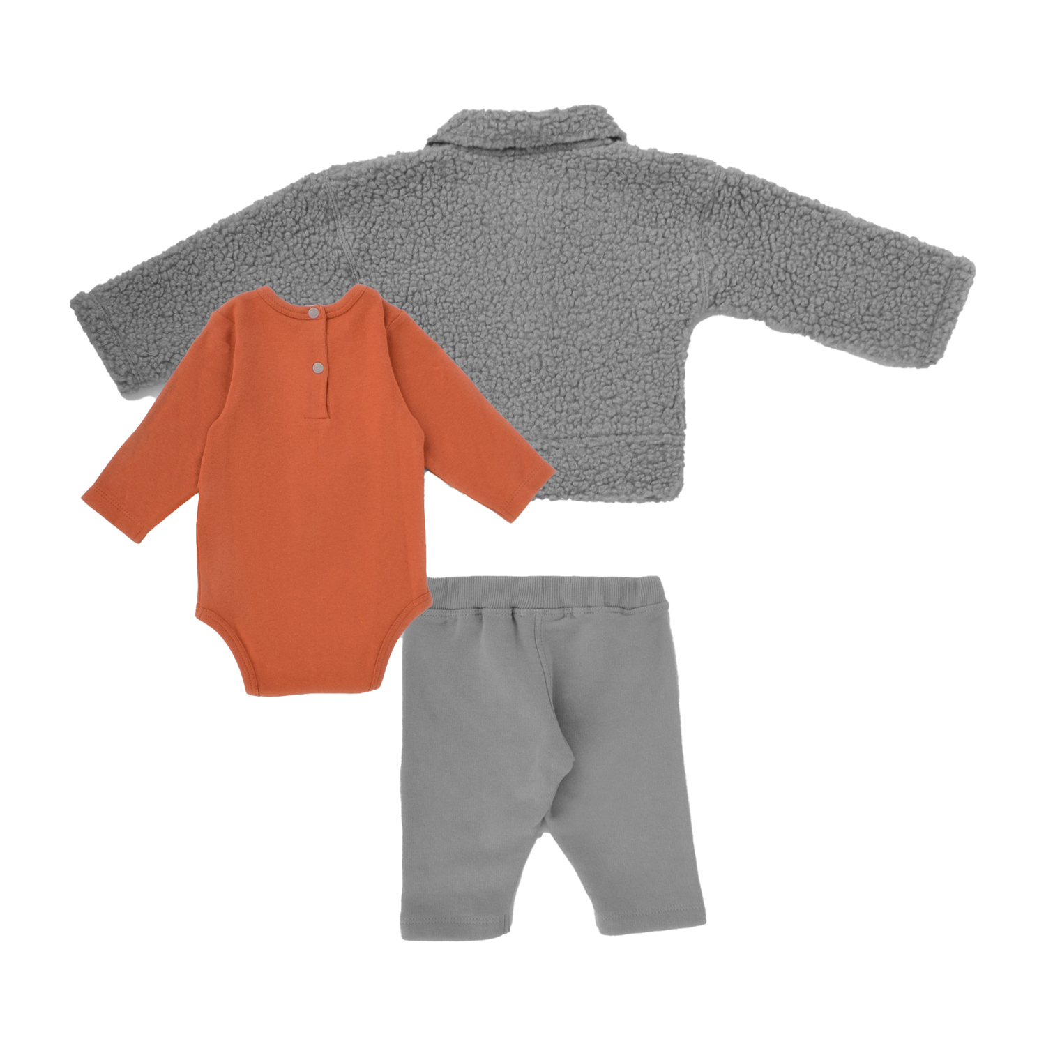 طقم مطبوع على الثلج للصغار (لباس قطعة واحدة، سروال، جاكيت) (0-3 م) - الصورة 2