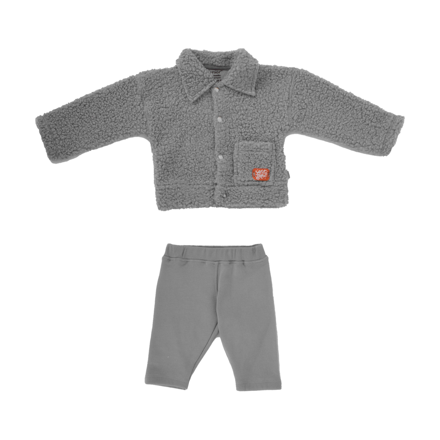 طقم مطبوع على الثلج للصغار (لباس وبنطال وجاكيت) (12-18 م) - الصورة 3