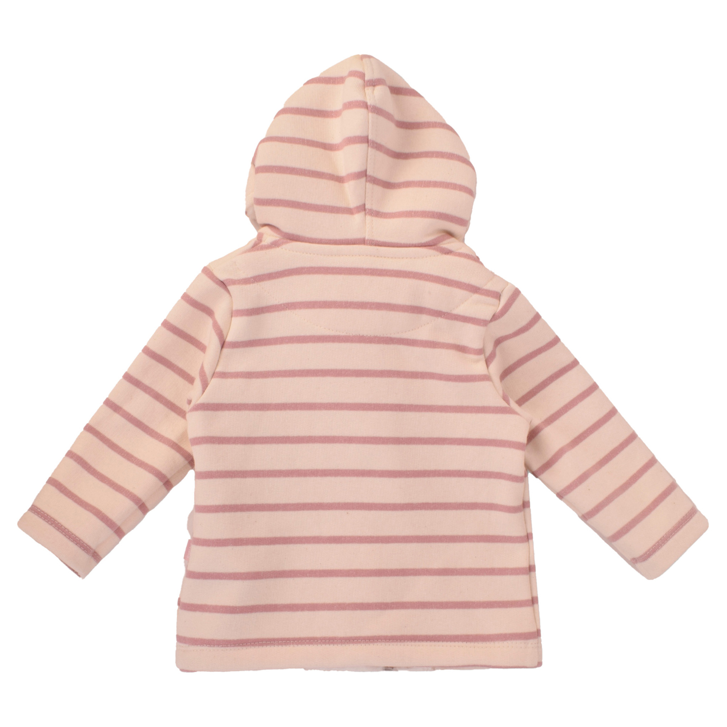 Junior Pink Stripe Printed Pajamas & Hoodi Jacket (3-6 m) - Image 6