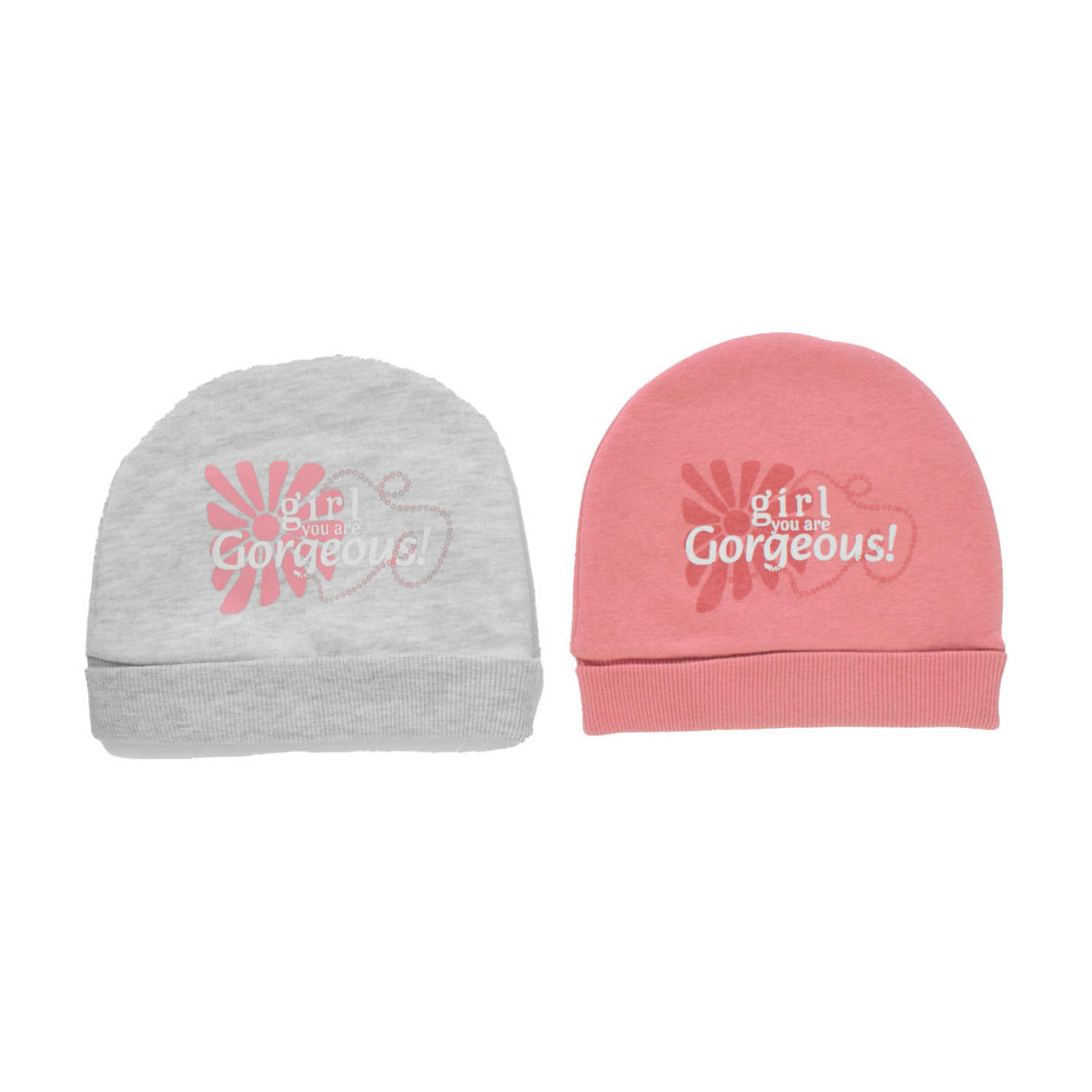 قبعة ثلج مطبوع عليها حلاوة بسيطة للصغار 2 قطعة