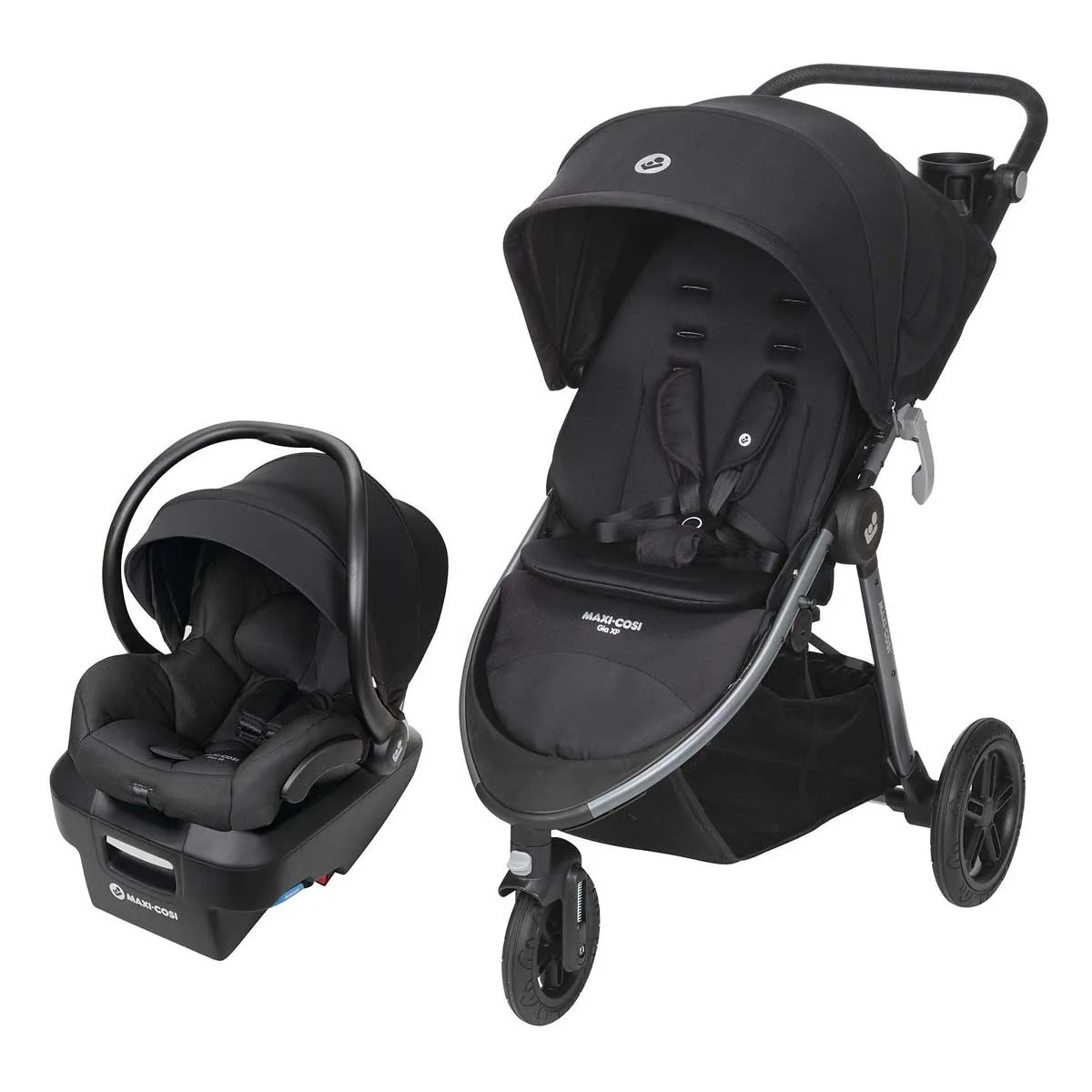 Maxi-Cosi Gia XP Luxe 3-Wheel Travel System, Midnight Black